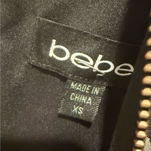 Bebe EUC Size XS Black & Gray Zebra Print Sleeveless Zippered Mini Dress (0601) - Picture 8 of 14